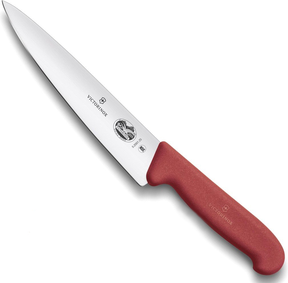 

Ніж кухонний Victorinox Fibrox Carving обробний 25 см червоний (Vx52001.25)