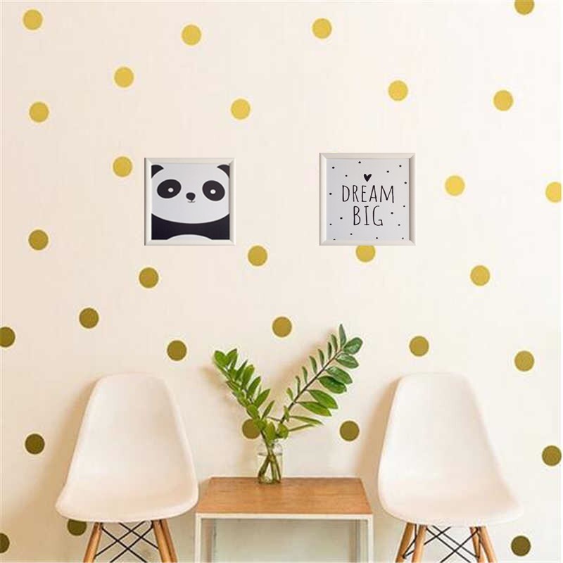 

2 постера "Панда", "Dream Big", в деревянных рамах 275х275мм Frames Posters Décor