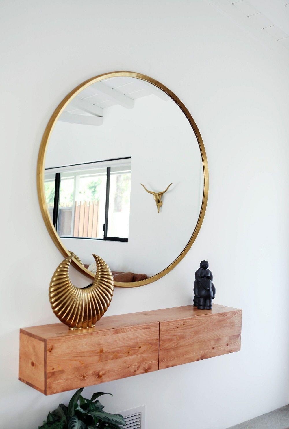 

Круглое зеркало D600мм в металлической золотой (GOLD) раме Frames Posters Décor