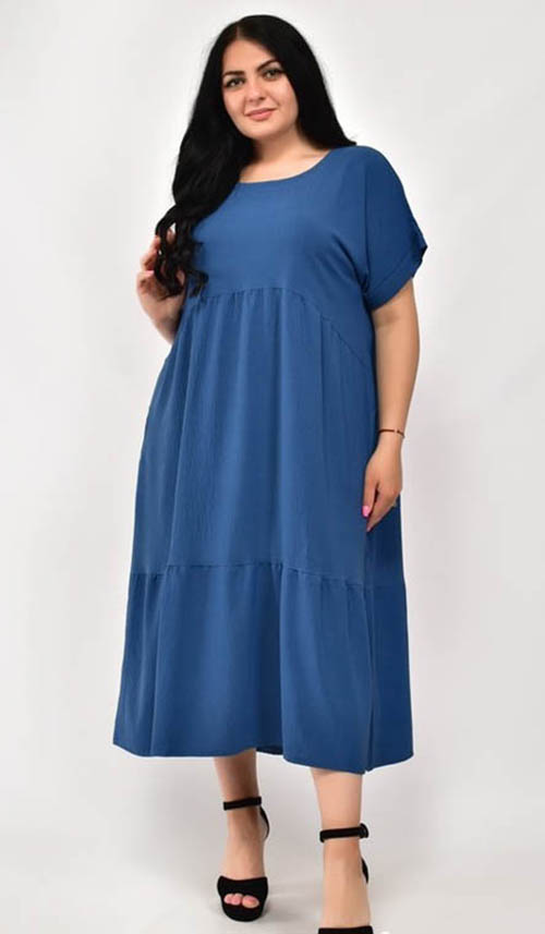 

Fashions • Платье женское свободное Катарина Fashions 52 джинс (3123)