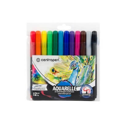 

Фломастеры акварельные 12 цветов Centropen 868312 Centropen (8683/12)