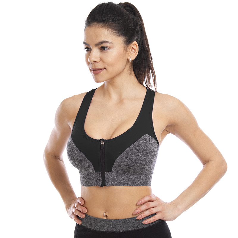 

Спортивный топ для фитнеса и йоги Zelart My Fit 0228 размер L (44-48) Black-Grey