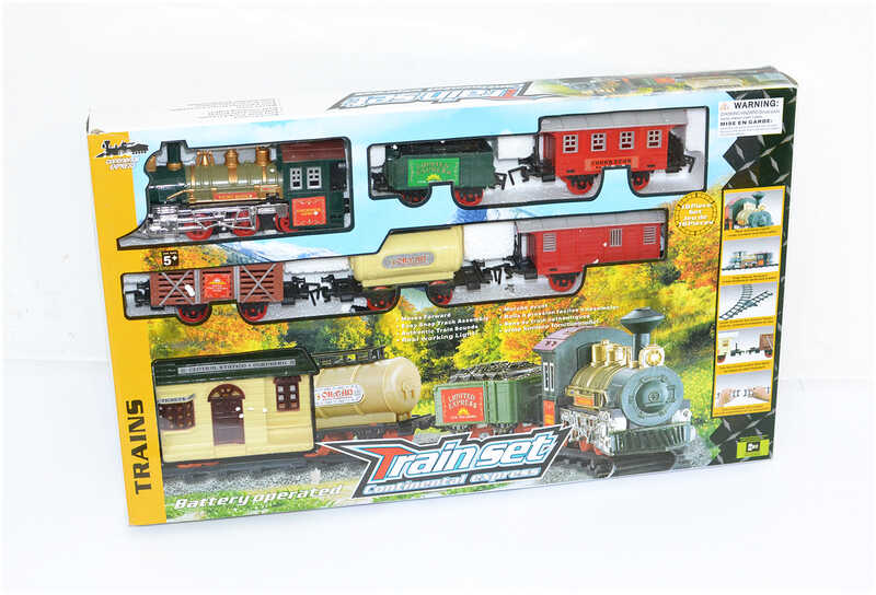 

Железная дорога A-Toys 18 элементов, свет, звук, длина путей 135 см, в коробке, 1209 (12)