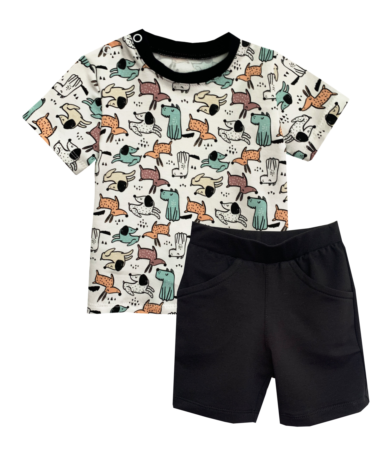 

Комплект для мальчиков Morekids 72 Футболка с принтом трикотажные штаны (8685-74)