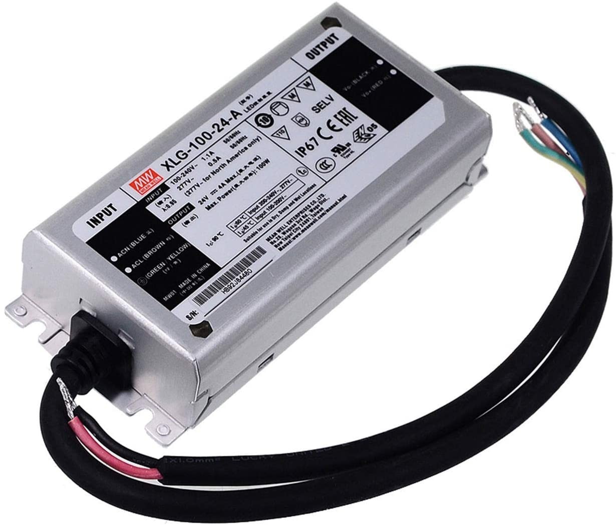 

Блок питания Mean Well 96W DC24V IP67 (XLG-100-24)