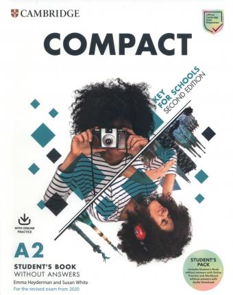 

Compact Key for Schools. Student`s Book without Answers with Online Practice and Workbook without Answers with Audio Download (количество томов: 2)