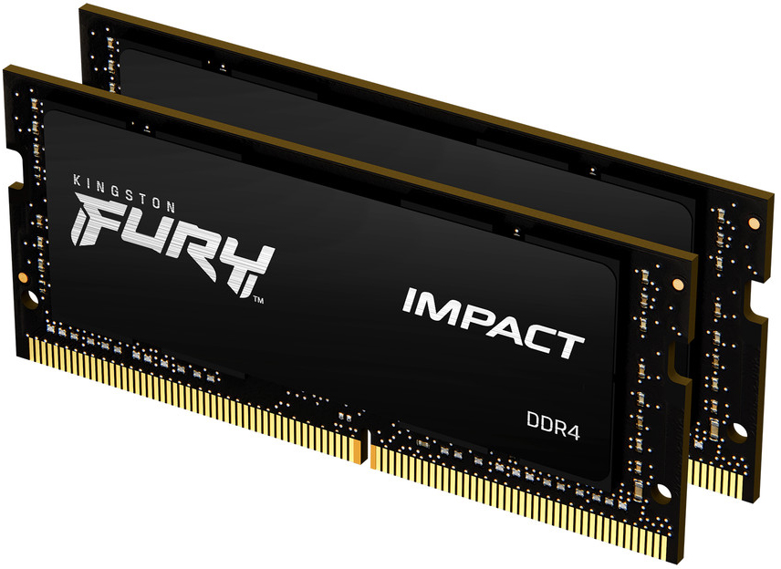 

Оперативная память Kingston Fury SODIMM DDR4-3200 65536MB PC4-25600 (Kit of 2x32768) Impact Black (KF432S20IBK2/64)