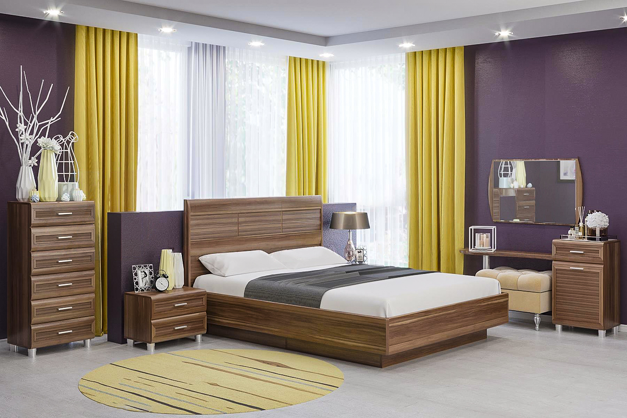 

Спальня комплект Лером Мелисса из МДФ 180*200 см Слива Валлис (ler-1359)