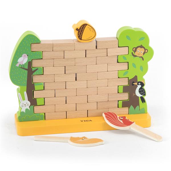 

Дерев'яна настільна гра Viga Toys Стіна з цеглинок (44566)
