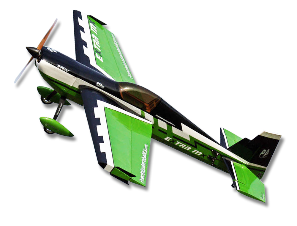 

Літак радіокерований, пілотажний, авіамодель Precision Aerobatics Extra MX 1472мм KIT (зелений)