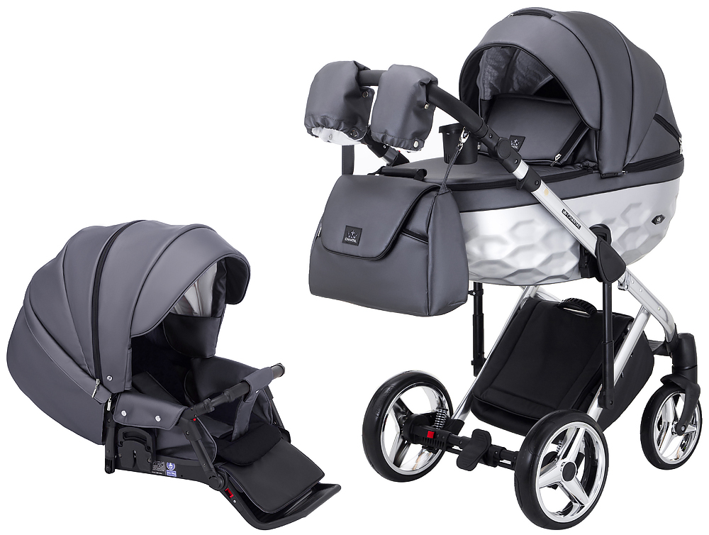 

Коляска 2 в 1 Adamex Chantal Star Polar (Chrome) шкіра 100% Star 103 (624640)