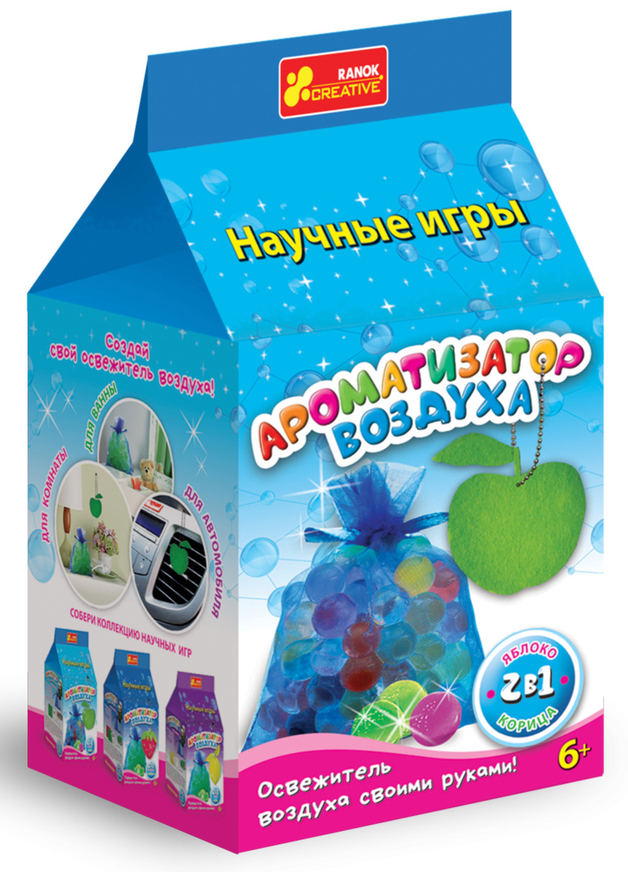 

Ароматизатор воздуха, Яблоко и корица, научные игры, Ranok Creative (12-41695)