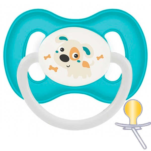 

Пустышка латексная круглая Bunny&Company, 0-6 м, бирюзовая, Canpol babies (12-71531)