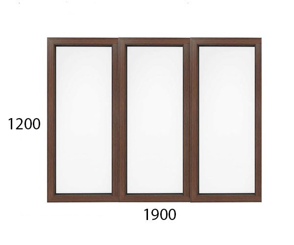 

Окно металлопластиковое WDS 5S - глухое 1900х1200мм в ламинации "Золотой дуб"