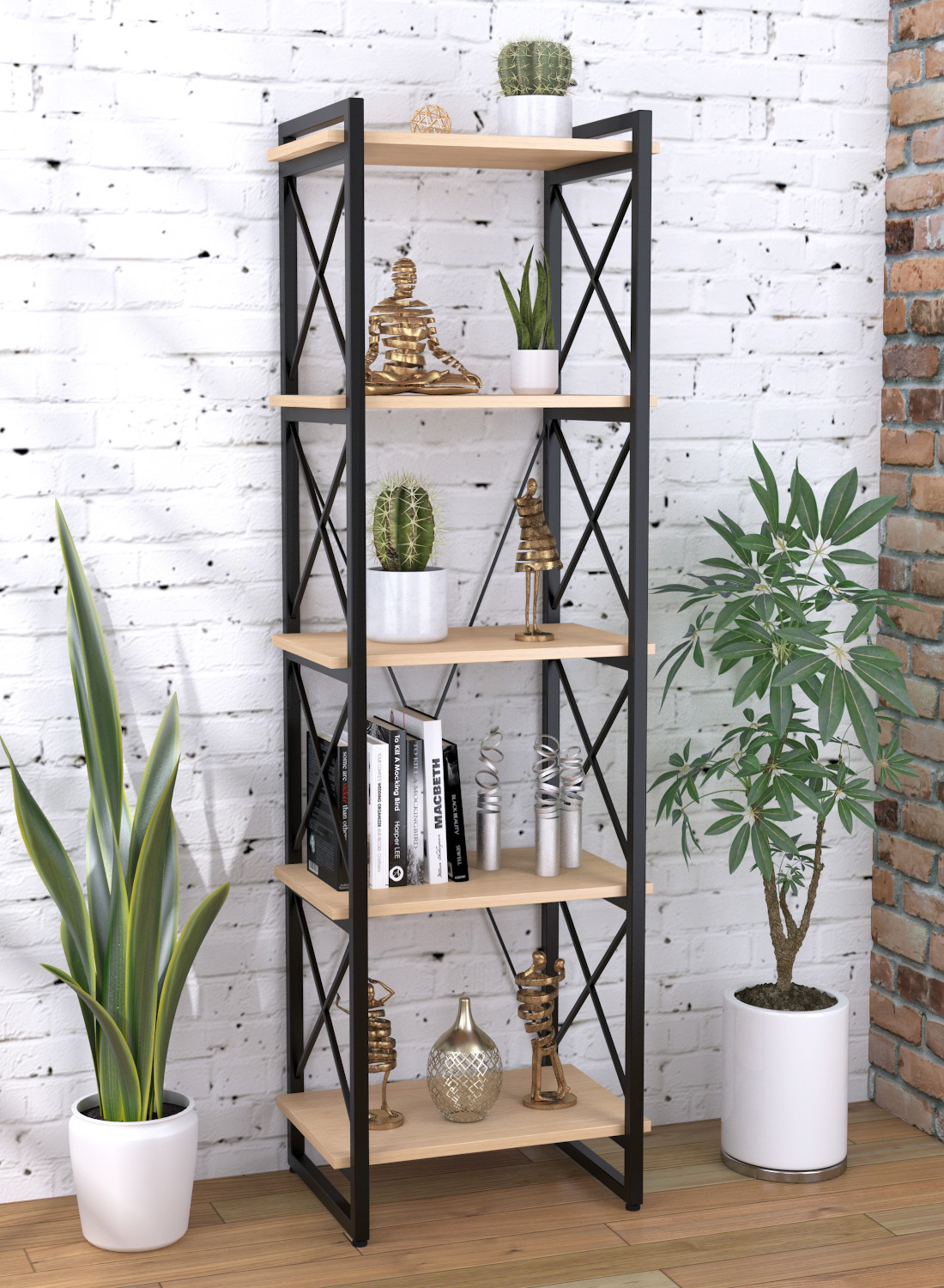 

Стеллаж Скиф-5-550 Loft Design Дуб Борас