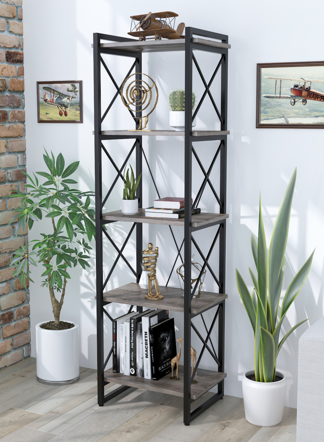 

Стеллаж Скиф-5-550 Loft Design Дуб Палена