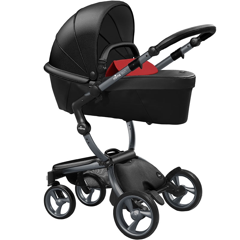 

Коляска Mima Xari champagne шасси graphite grey strarter pack ruby red