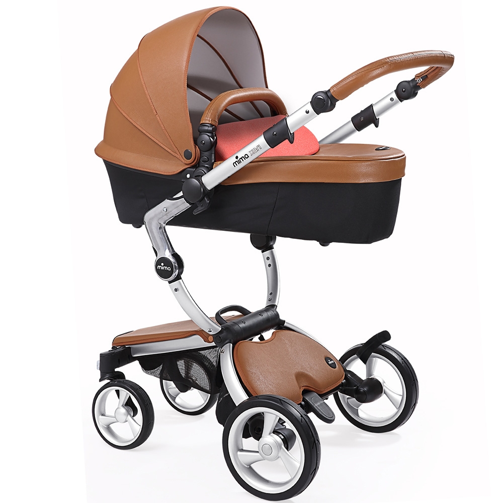

Коляска Mima Xari camel шасси aluminium strarter pack coral red