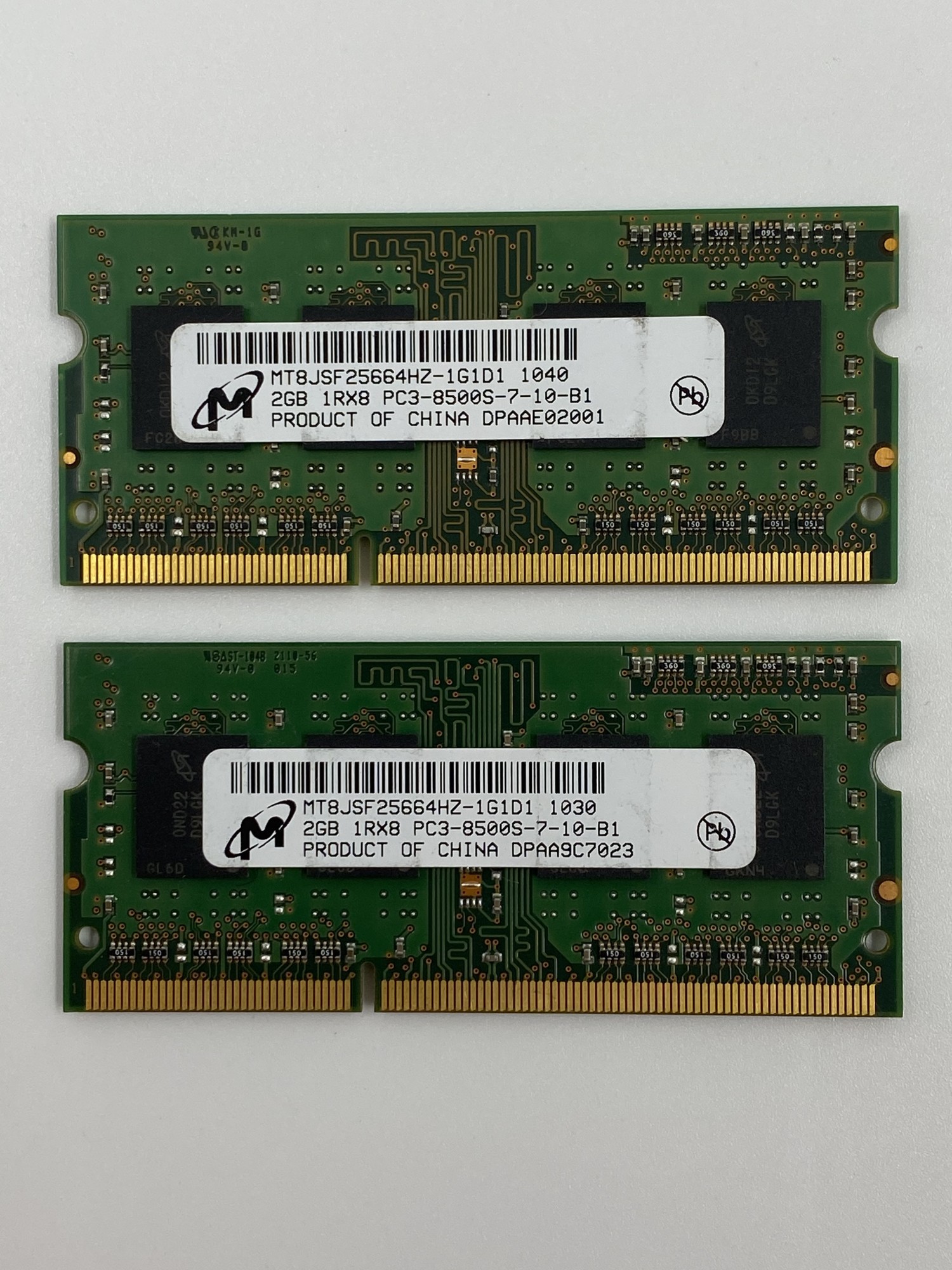 Оперативная память для ноутбука Micron SODIMM DDR3 4Gb (2*2Gb) 1066MHz ...
