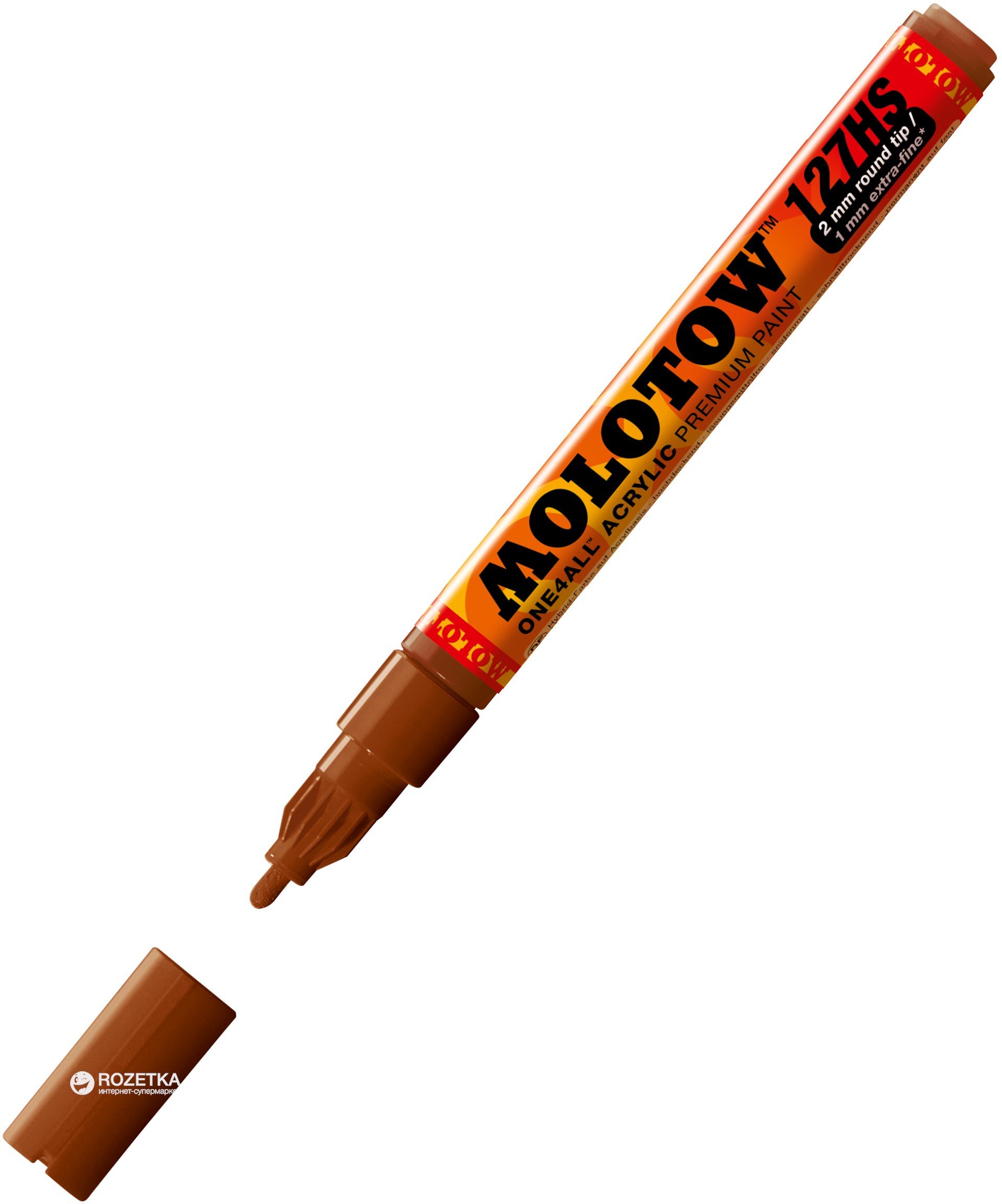 

Маркер акриловый Molotow One4All 127HS 2 мм Коричневый орех (MO127210)