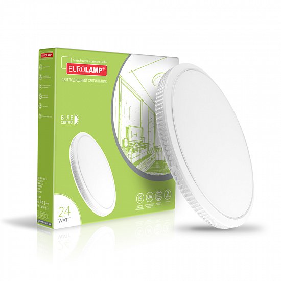

Светодиодный светильник EUROLAMP круглый накладной 24W 4000K (N4) (LED-MR-24W/4-N4)