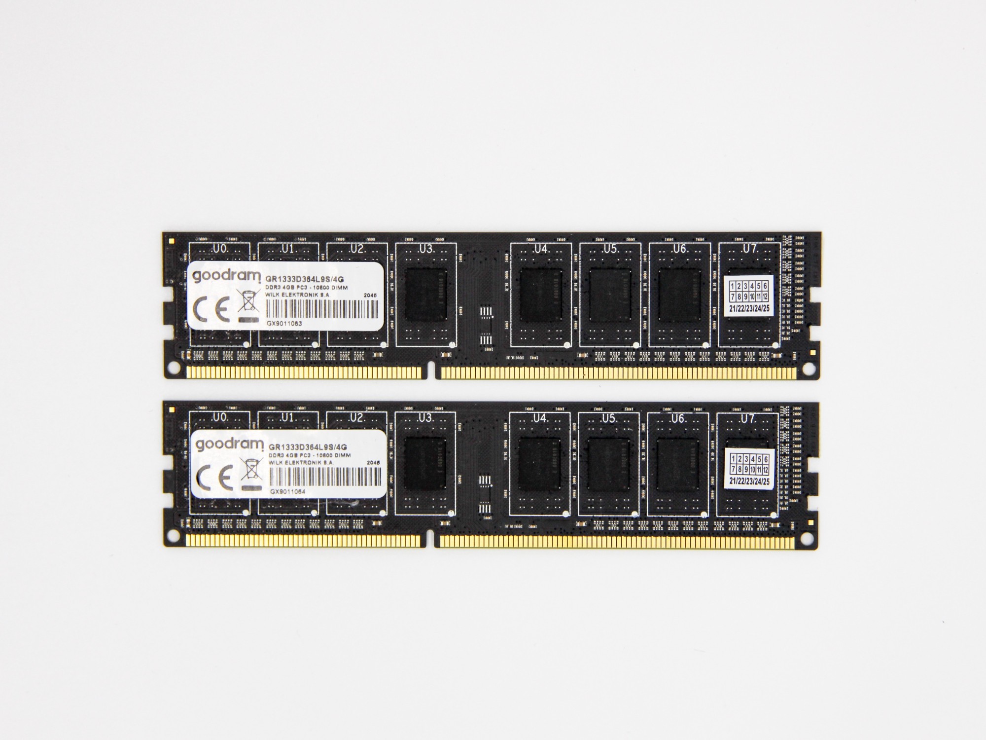 

Оперативная память Goodram DIMM 8Gb (2*4Gb) DDR3-1333MHz PC3-10600 CL9 (GR1333D364L9S/4G) Refurbished