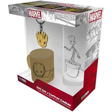 

Подарунковий набір MARVEL Groot склянка, брелок, міні чашка