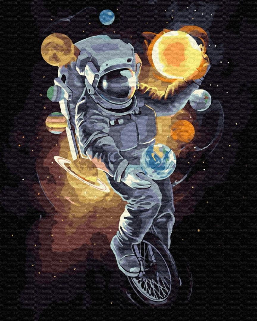 

Картина по номерам без коробки Paintboy Космический жонглер 40х50см (GX34813)