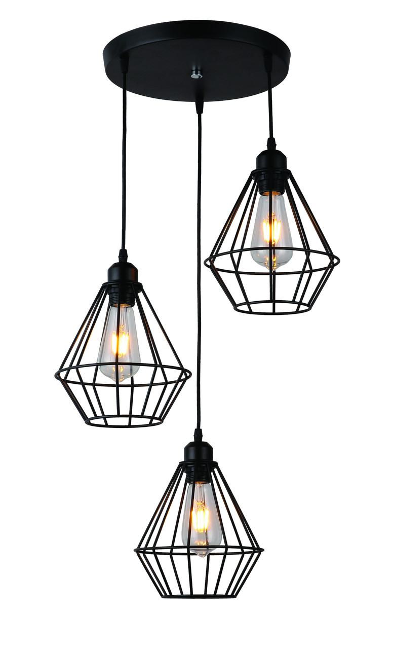 

Люстра подвесная Levistella 7529062-3 BK (54791)