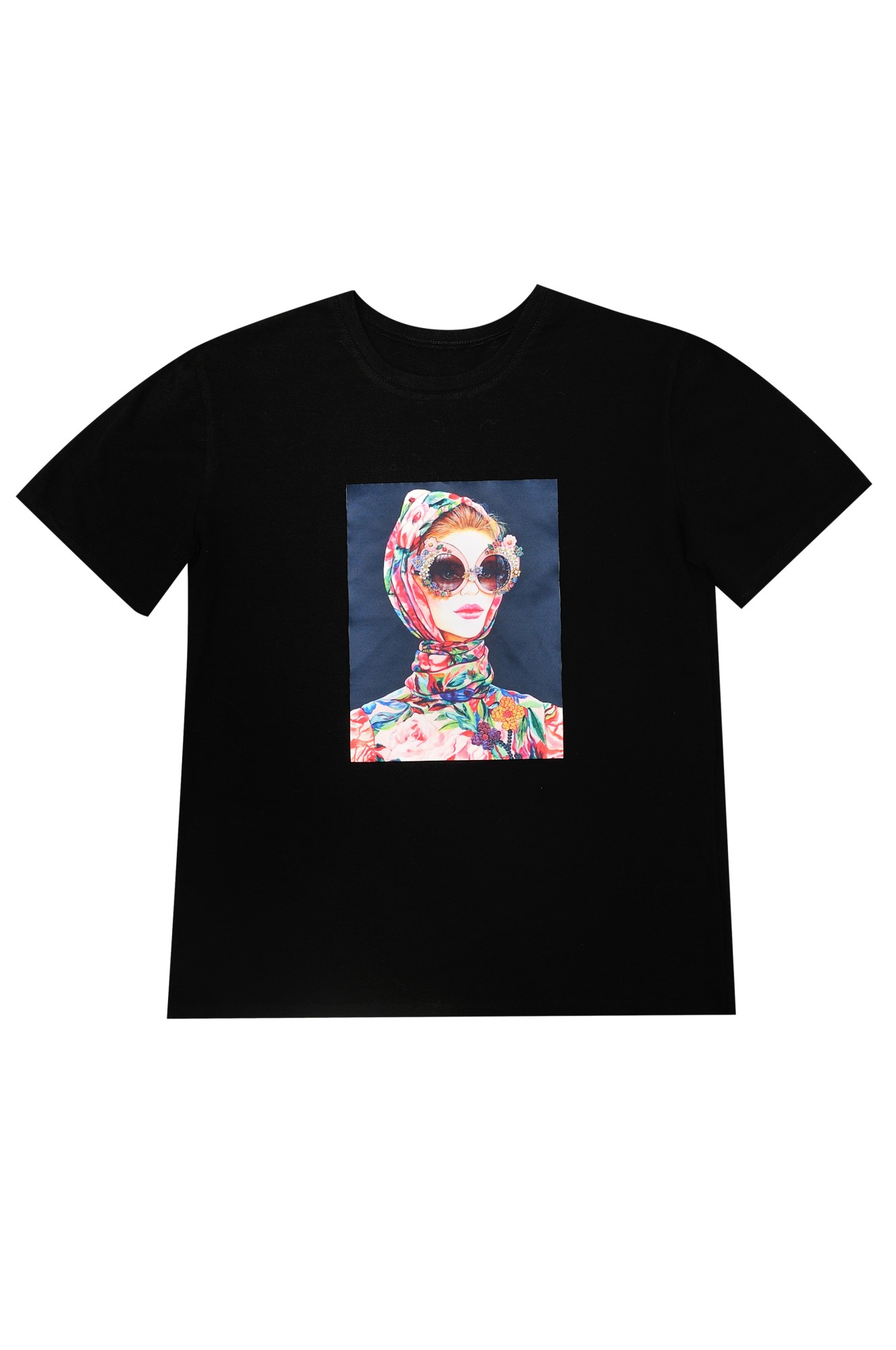 

Футболка женская черная DNA с принтом "Style"