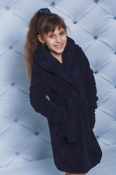 

Fashions • Детский халат Memphis Fashions 128 темно-синий (01321-ве)