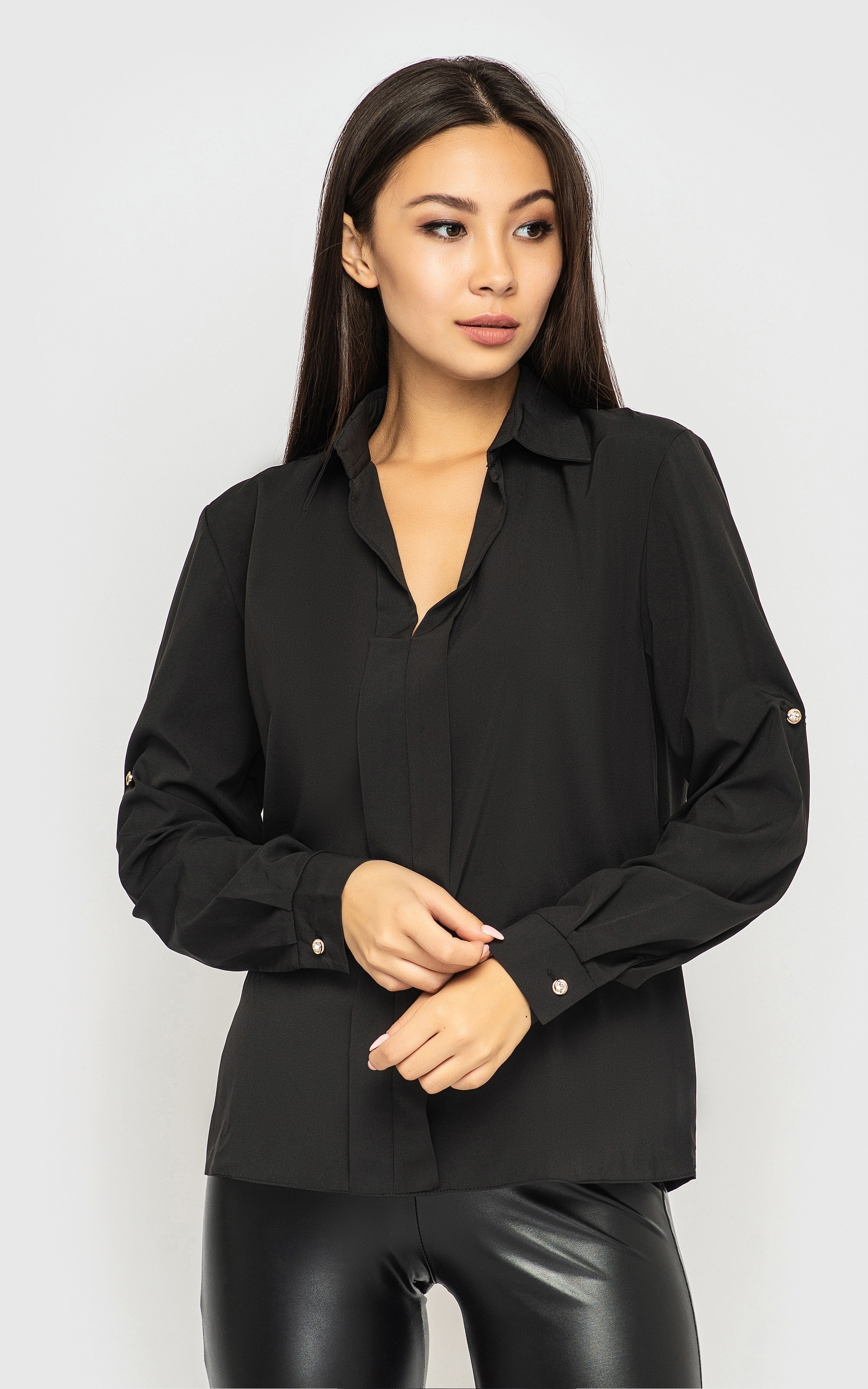

Fashions • Рубашка свободного кроя Mira Fashions M черный (3904)