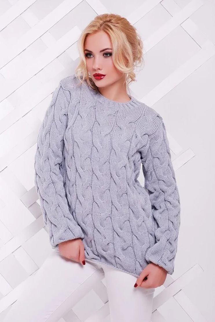 

Fashions • Свитер Лало Fashions 44-52 светло-серый (№01559)