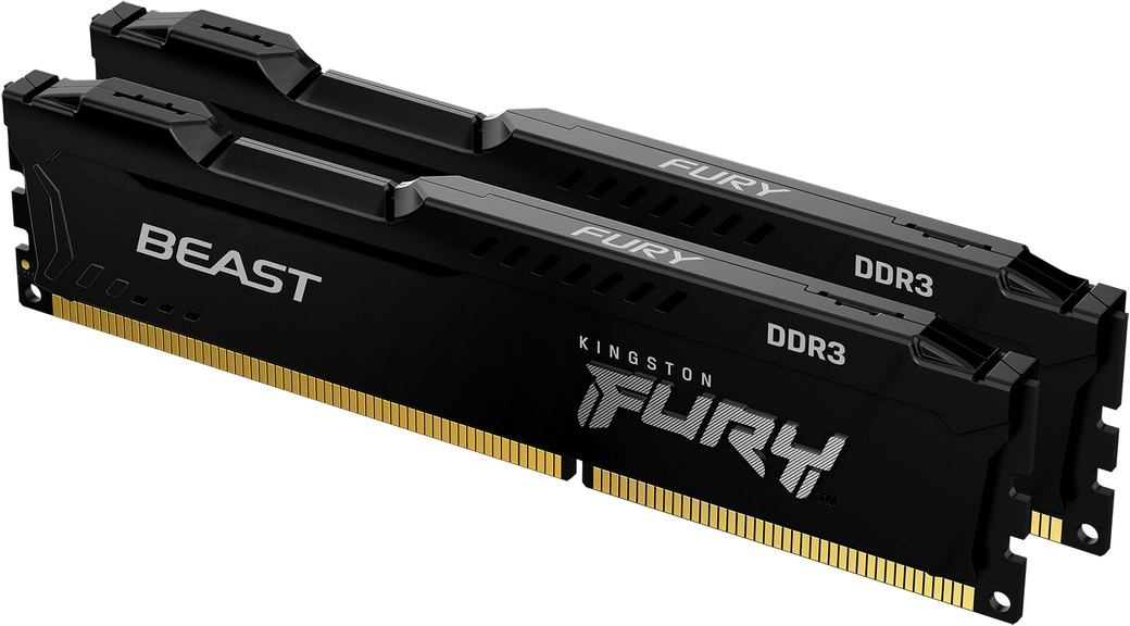 

Оперативная память Kingston Fury DDR3-1866 8192MB PC3-14900 (Kit of 2x4096) Beast Black (KF318C10BBK2/8)