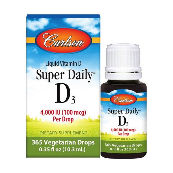 

Жидкий Витамин Д3 Carlson Labs Super Daily D3 Liquid 4000 IU 103 мл