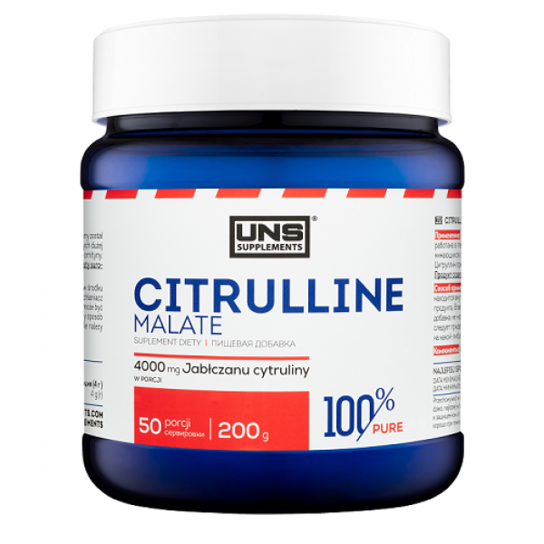 

Л-Цитруллин малат UNS 100% Pure Citrulline Malate 200 грамм