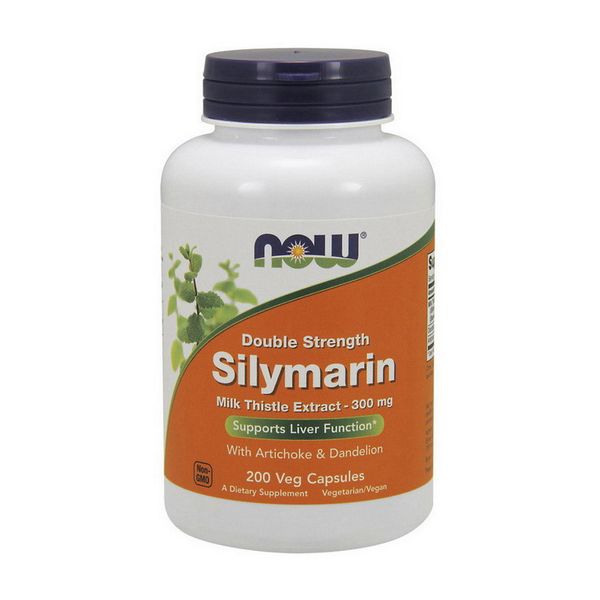 

Силимарин экстракт расторопши Now Foods Silymarin 300 mg double strength 200 капсул