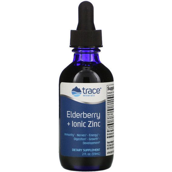 

Бузина цинк Trace Minerals Elderberry + Ionic Zinc 59 мл