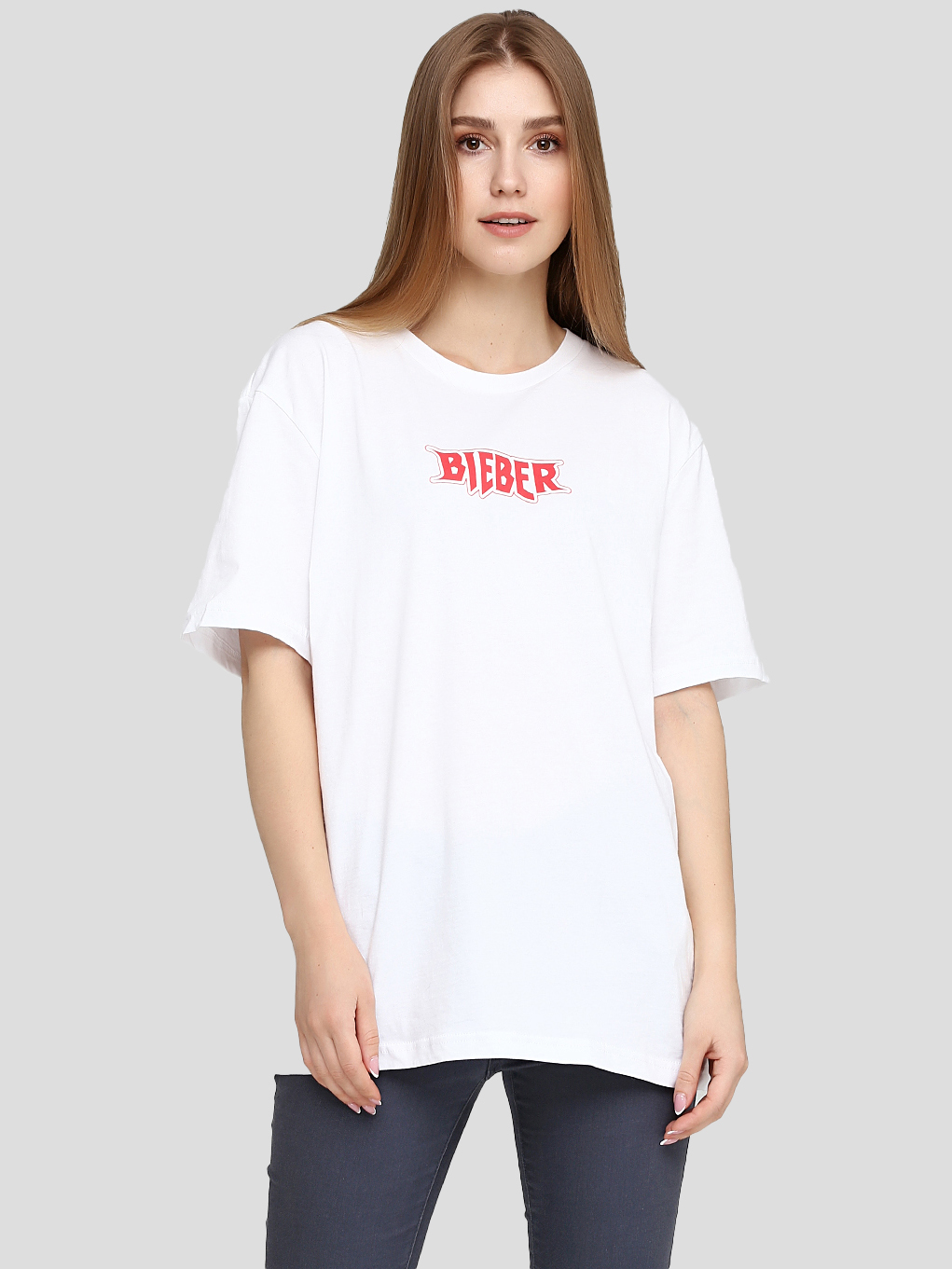 

Футболка H&M 0588820 XS Белая Бибер