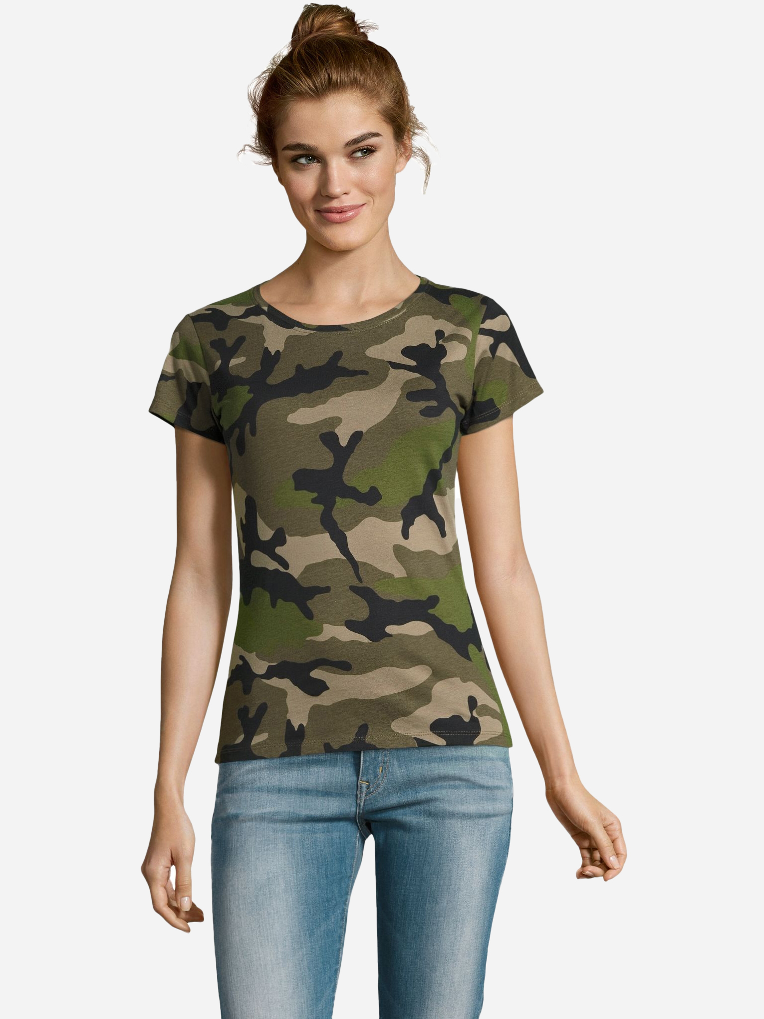 Акція на Футболка жіноча Sol's Camo Women 01187986 L Камуфляж від Rozetka