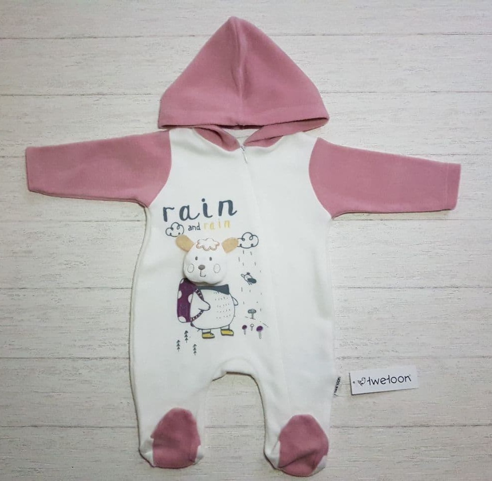 

Флісовий комбінезон Twetoon біло-рожевий 115069-03-56