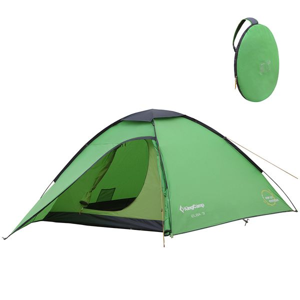 

Туристическая 3 местная палатка-автомат Pop Up KingCamp ELBA 3 (KT3038 green)