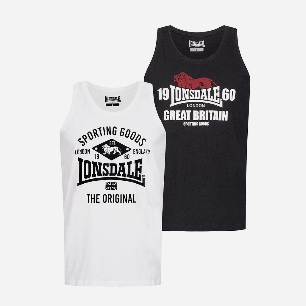 

Майка Lonsdale 113976-1500 S 2 шт Black/White