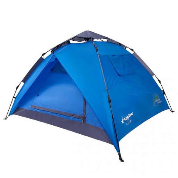 

Кемпинговая 3 местная палатка-полуавтомат KingCamp LUCA 3 EASY UP (KT3091 Blue)