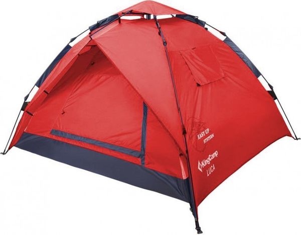 

Кемпинговая 3 местная палатка-полуавтомат KingCamp LUCA 3 EASY UP (KT3091 Red)