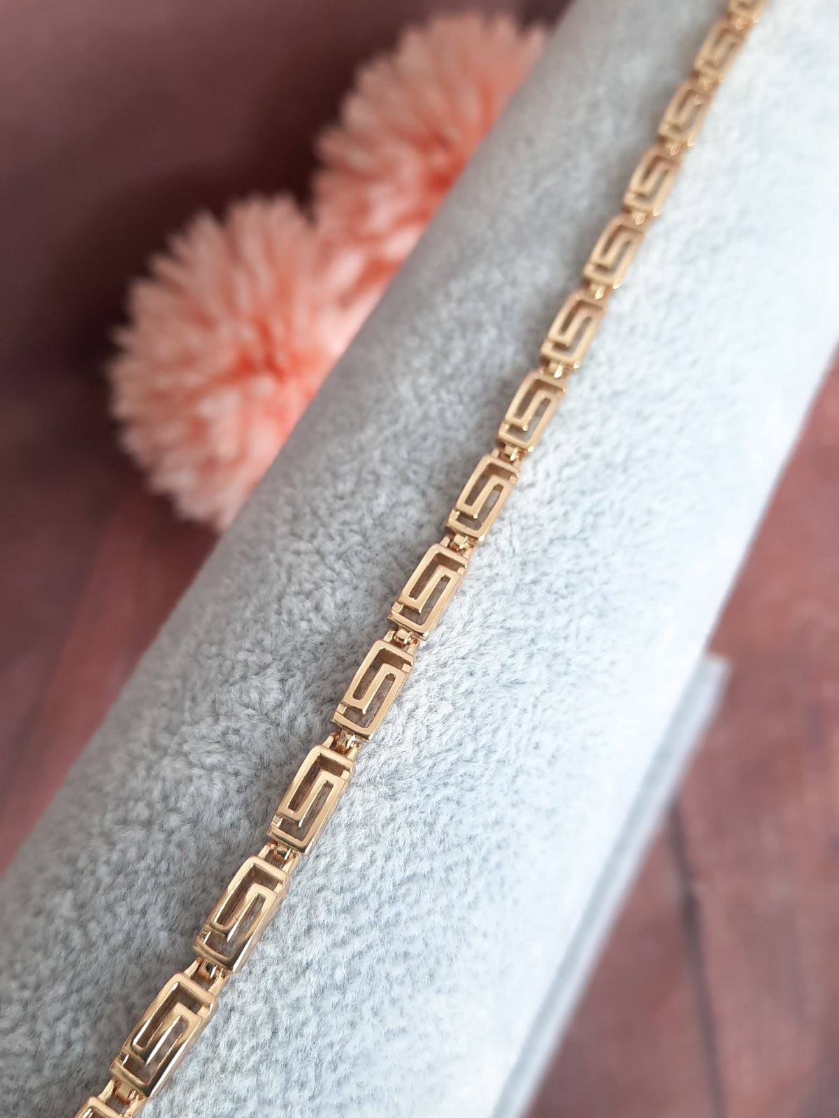 

Браслет Xuping с греческим рисунком 17.5/19.5см Медицинское золото Позолота 18К