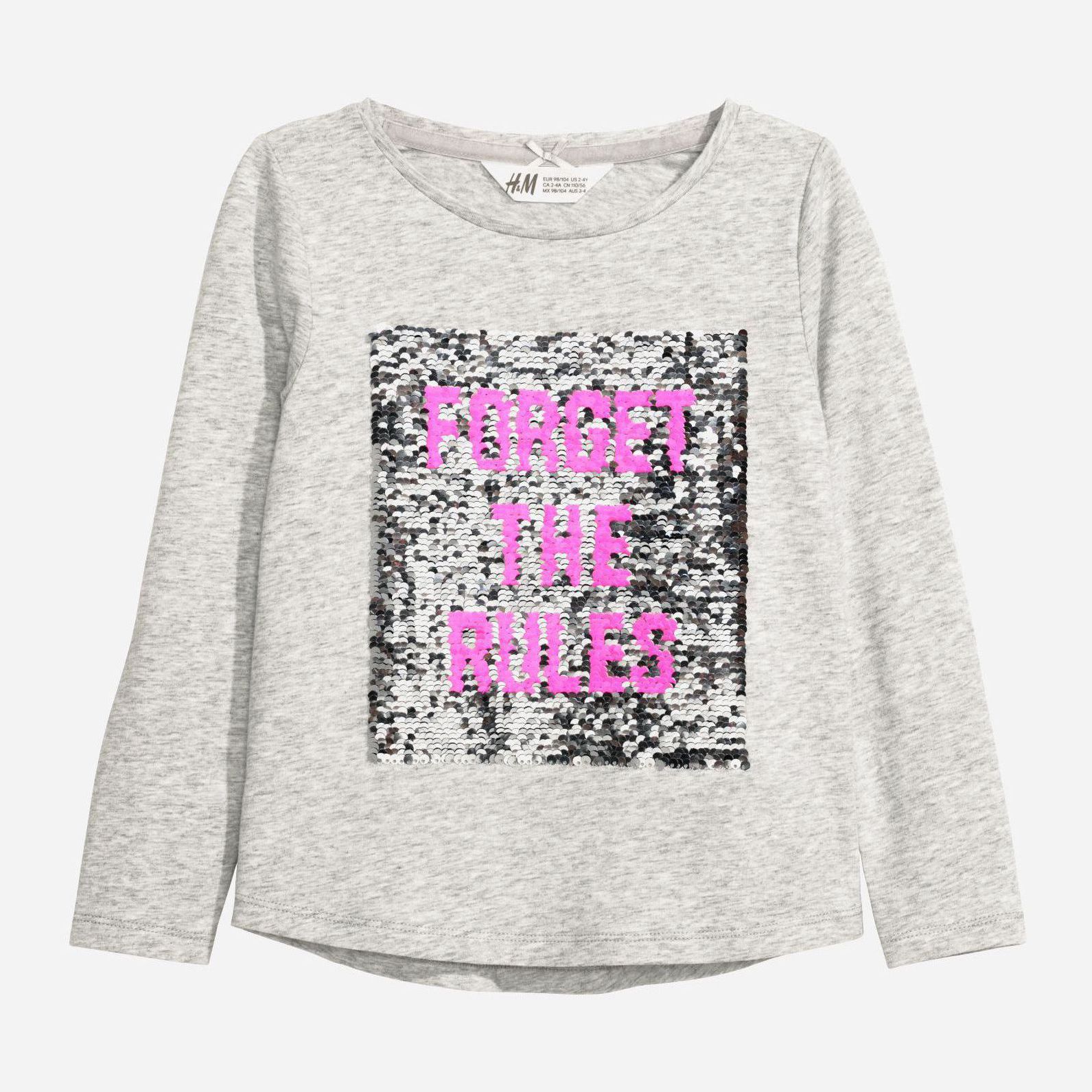 

Футболка с длинными рукавами H&M HOM91062 134-140 см Серая