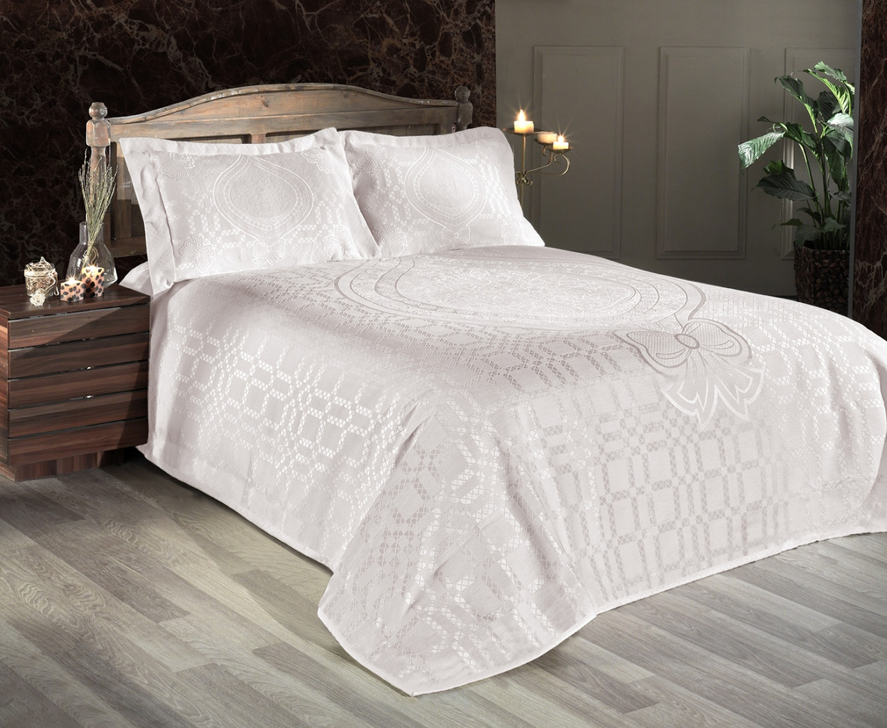 

Покрывало с наволочками First Choice Sonil Ramos somon Евро 240*260 см + 2 наволочки 50*70 см + наволочка 40*40 см арт.Ramos somon