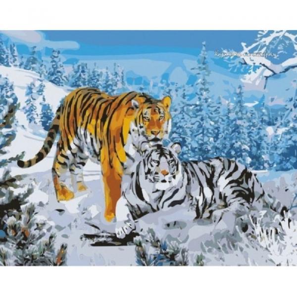 

Картина по номерам Dreamtoys Амурские тигры 40х50 см в коробке (194)