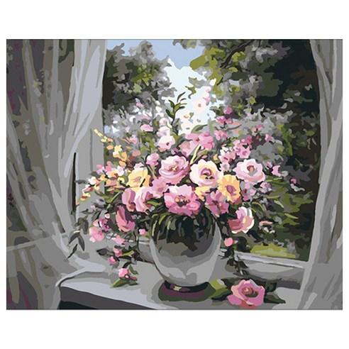 

Картина по номерам Dreamtoys Цветы на окне 40х50 см в коробке (1373)